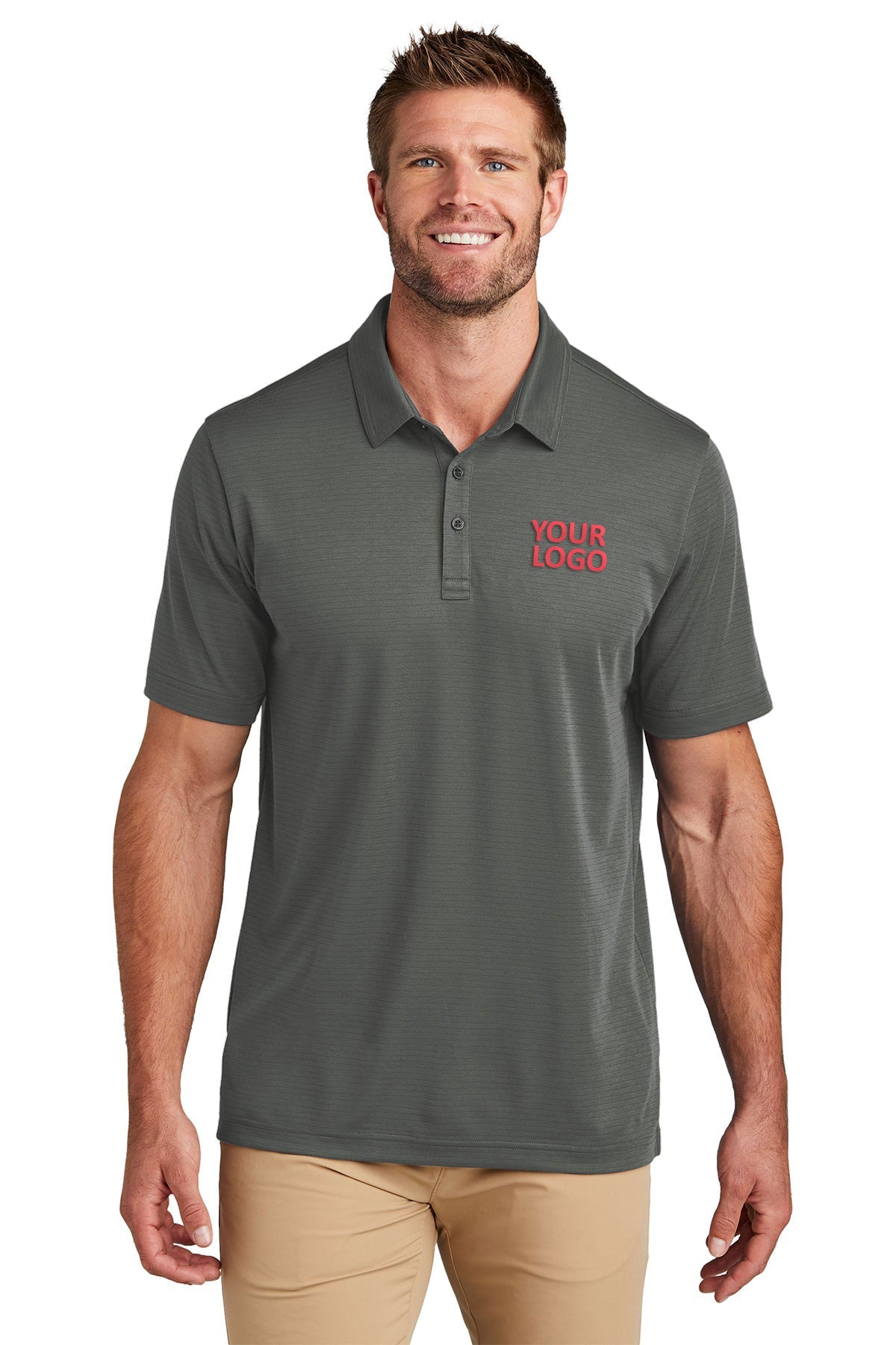 Custom TravisMathew Bayfront Solid Polo TM1MY399 Dark Grey