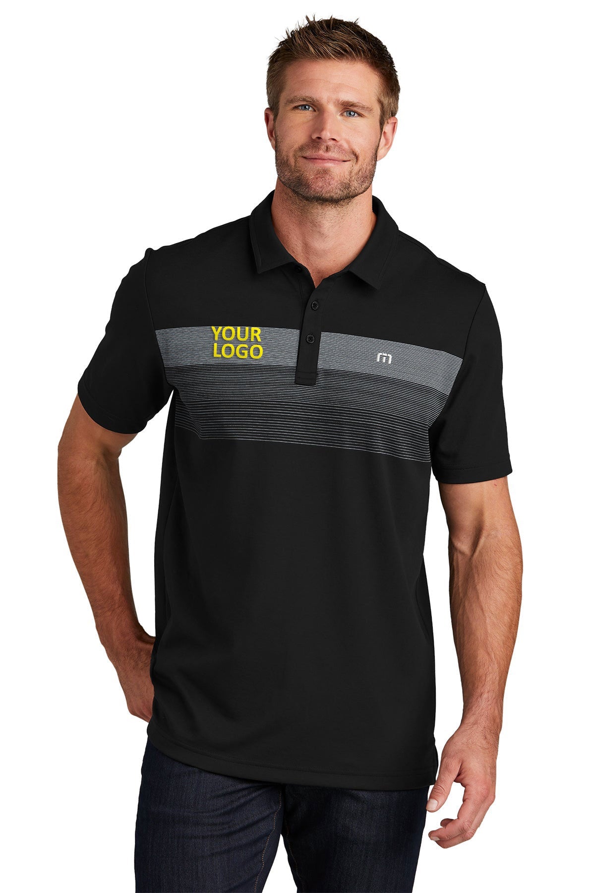TravisMathew TM1MY402 Black custom logo sweatshirts