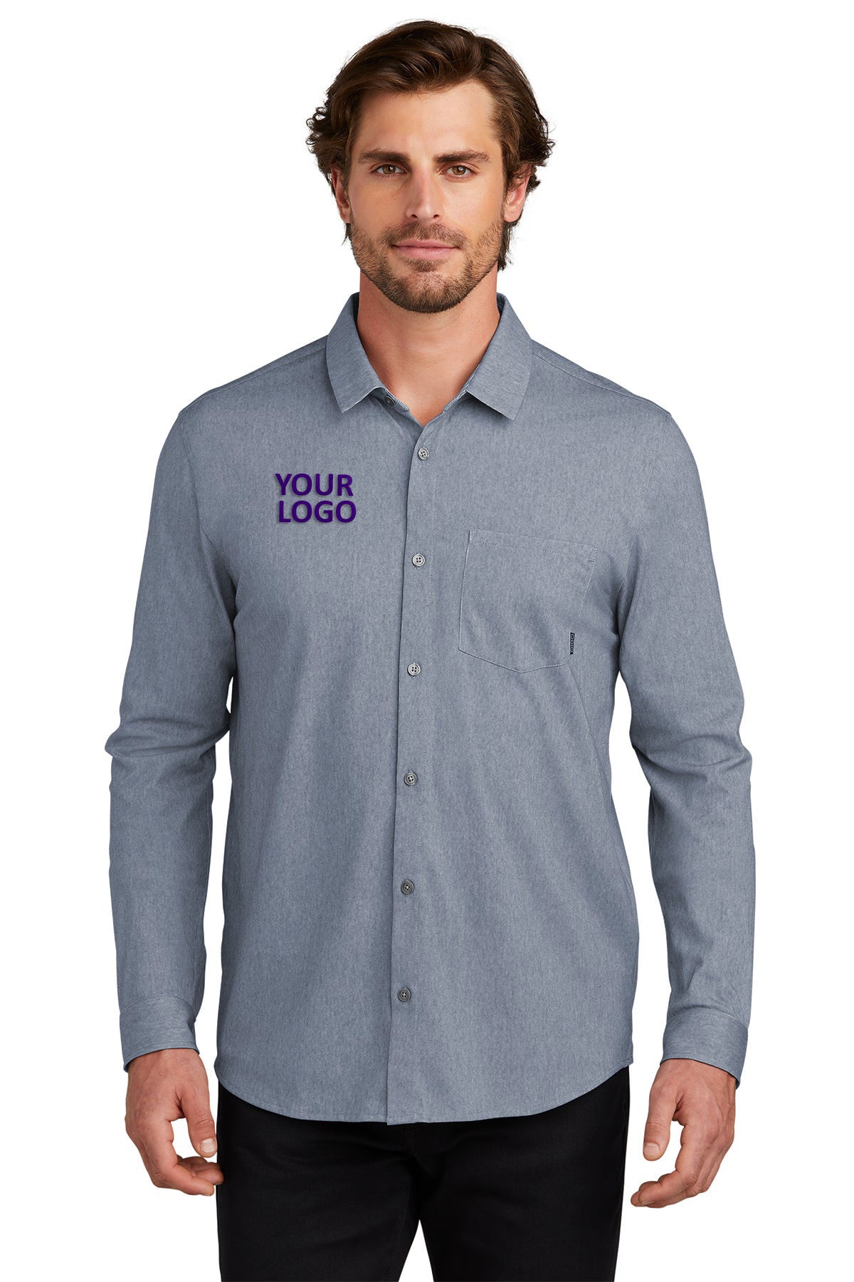 OGIO Extend Customzied Button Downs, Deep Blue Heather [Arkansas REALTORS Association]