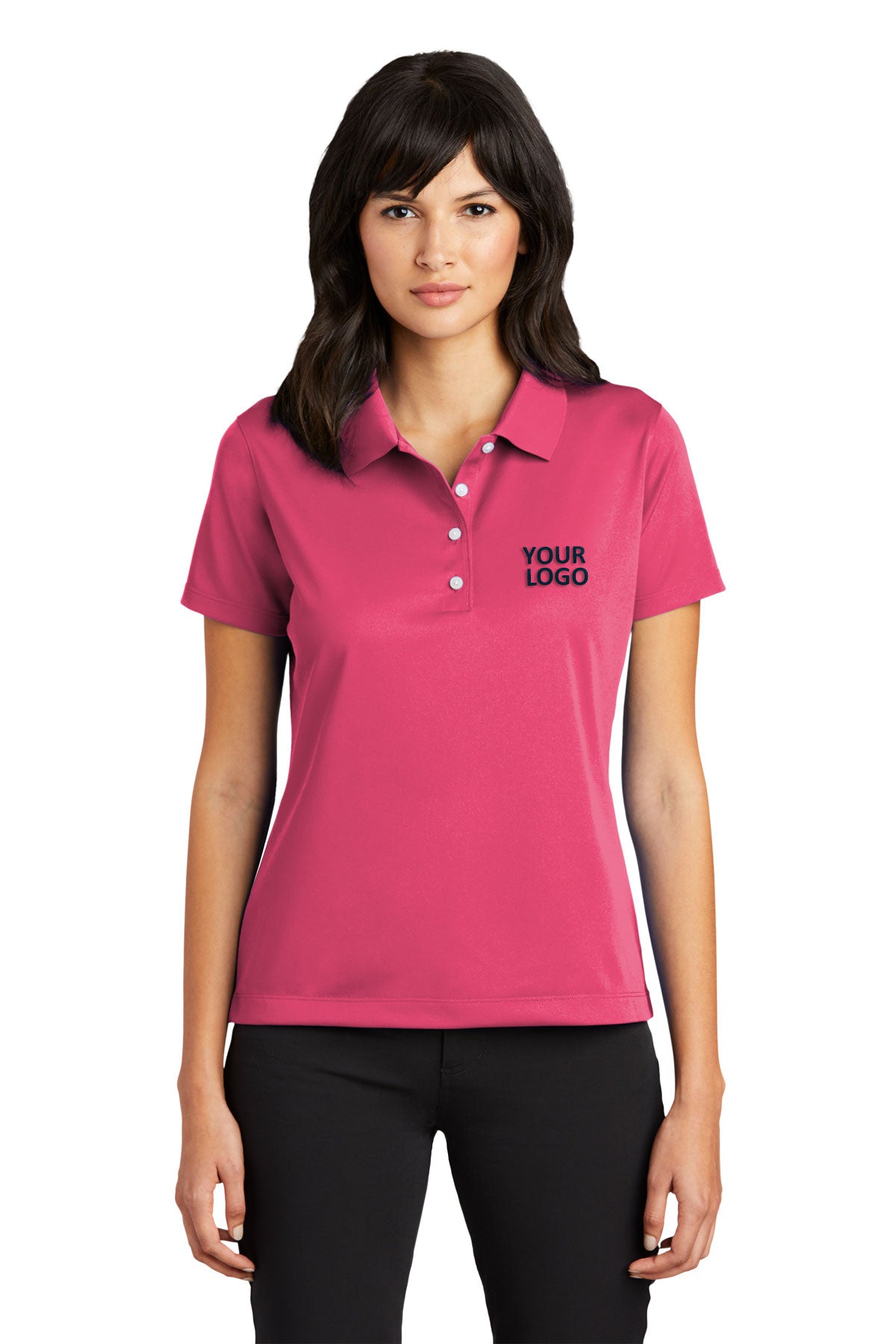 Nike Ladies Tech Basic Dri-FIT Custom Polos, Flamingo [Gershman Mortgage]