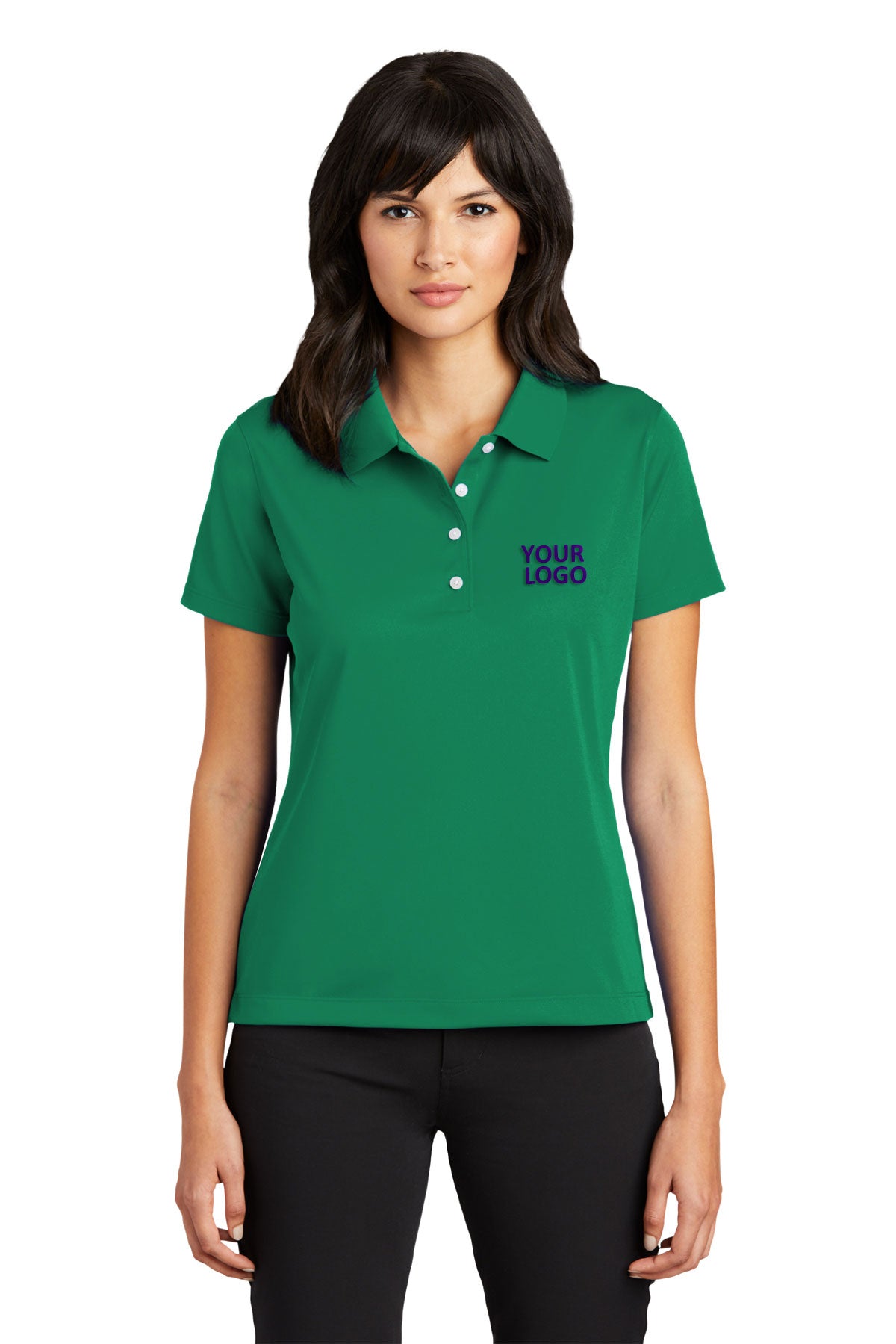 Nike Ladies Tech Basic Dri-FIT Custom Polos, Lucky Green
