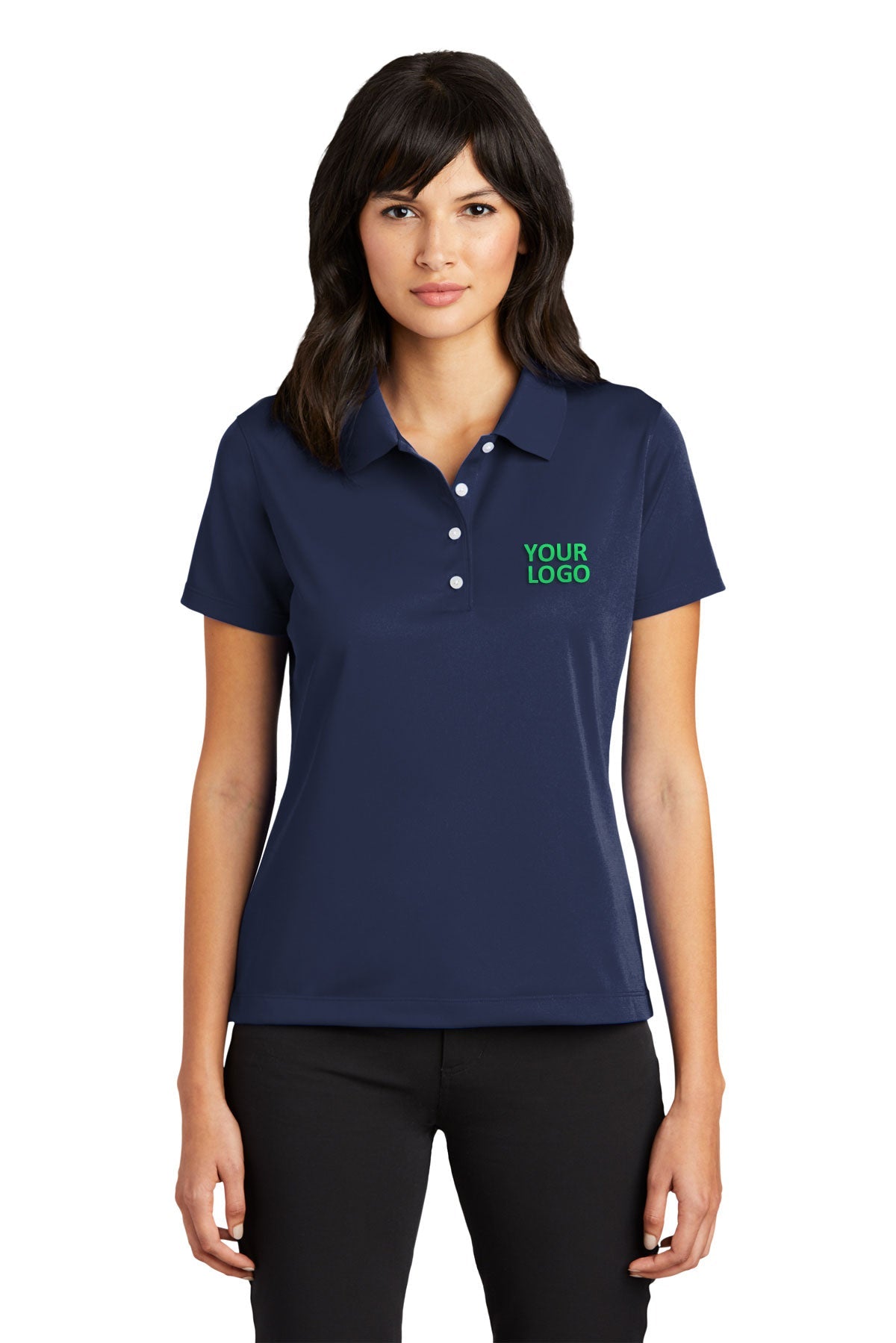 nike midnight navy 203697 custom polo shirts dri fit