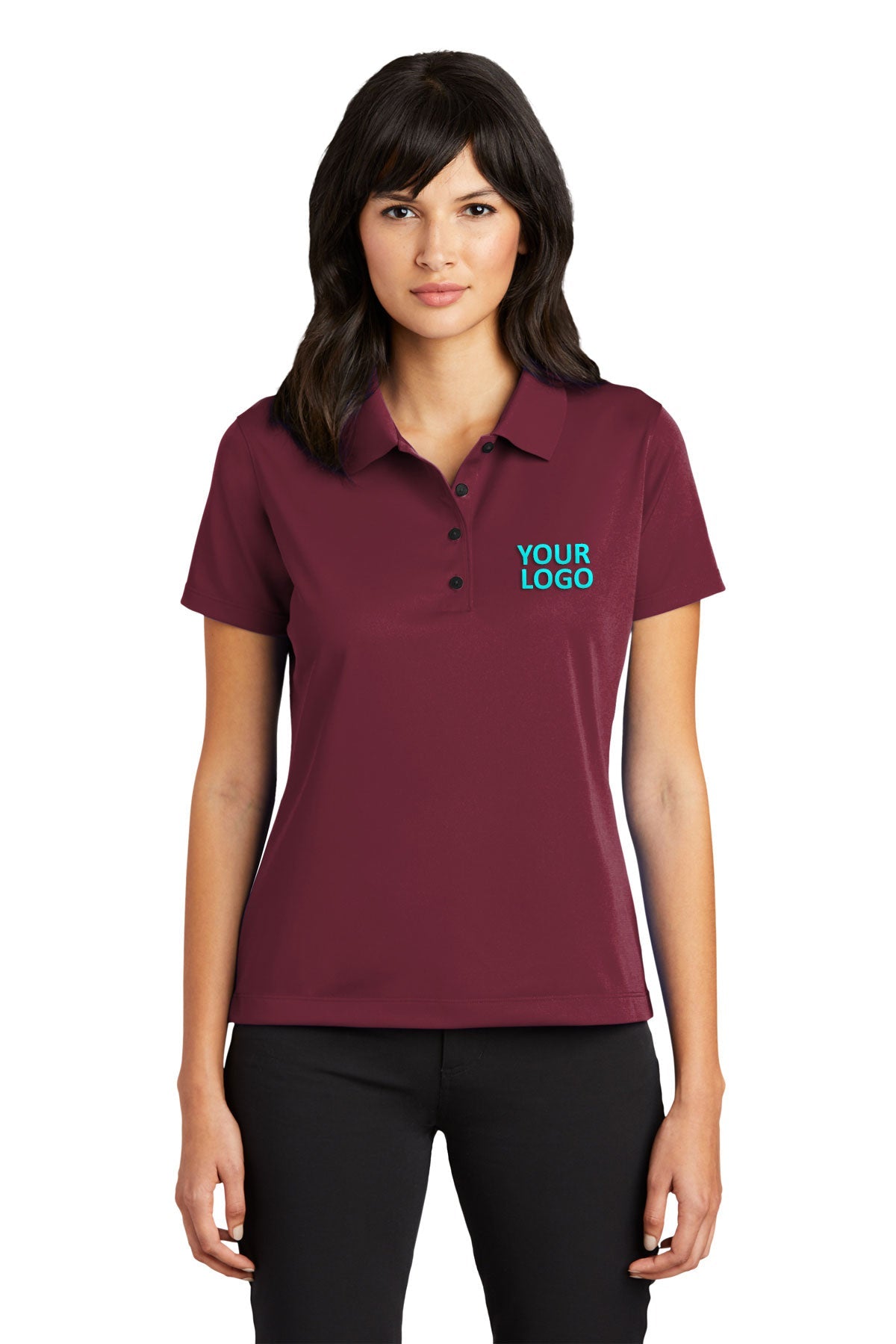 Nike Ladies Tech Basic Dri-FIT Custom Polos, Team Red