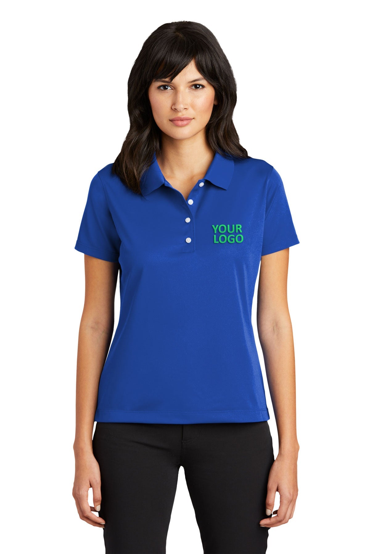nike varsity royal 203697 embroidered polo shirts custom