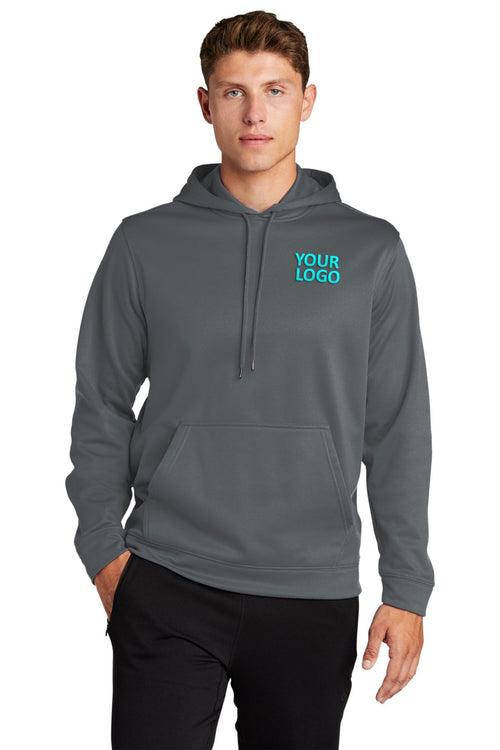 Sport-Tek Sport-Wick Fleece Customized Full-Zip Jackets, Dark Smoke Grey
