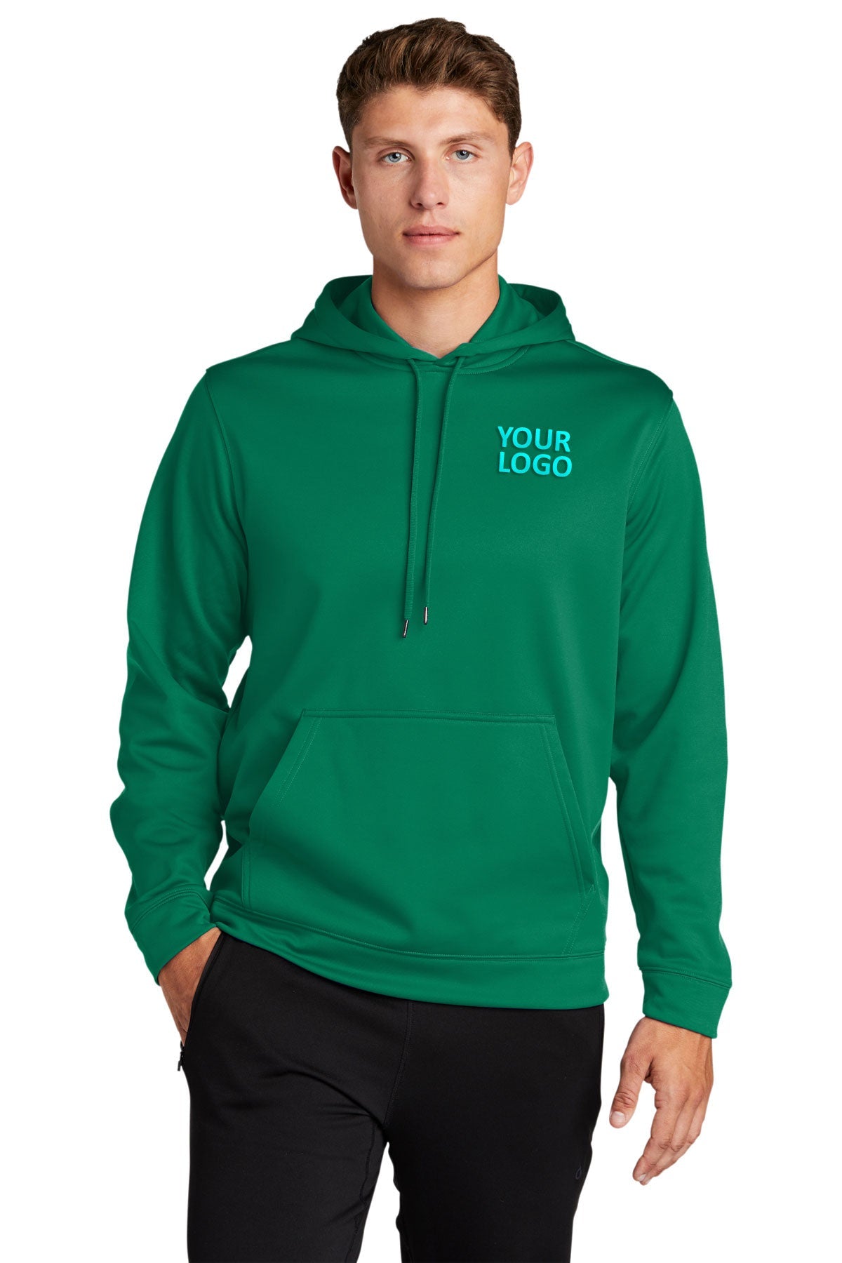 Sport-Tek Kelly Green F244 custom logo sweatshirts