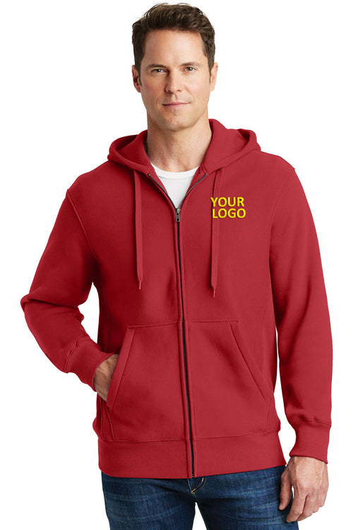 Sport-Tek Super Heavyweight Pullover Custom Hooded Sweatshirts, Red