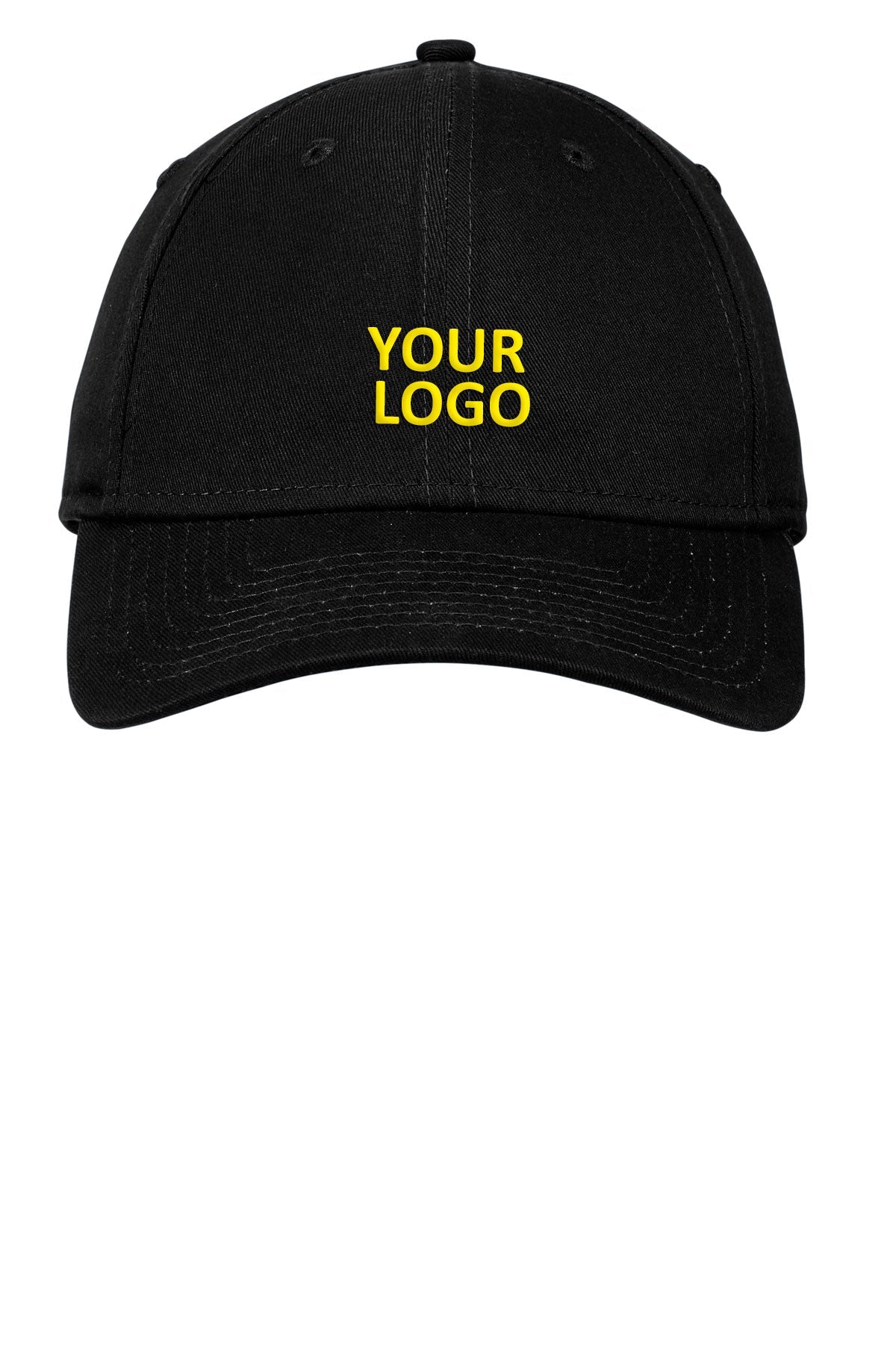 New Era Adjustable Structured Custom Caps, Black