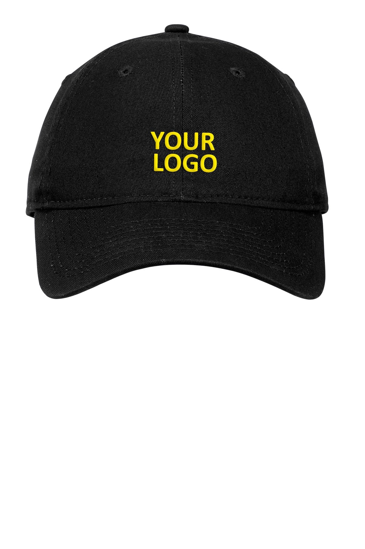 New Era Adjustable Unstructured Customized Caps, Black