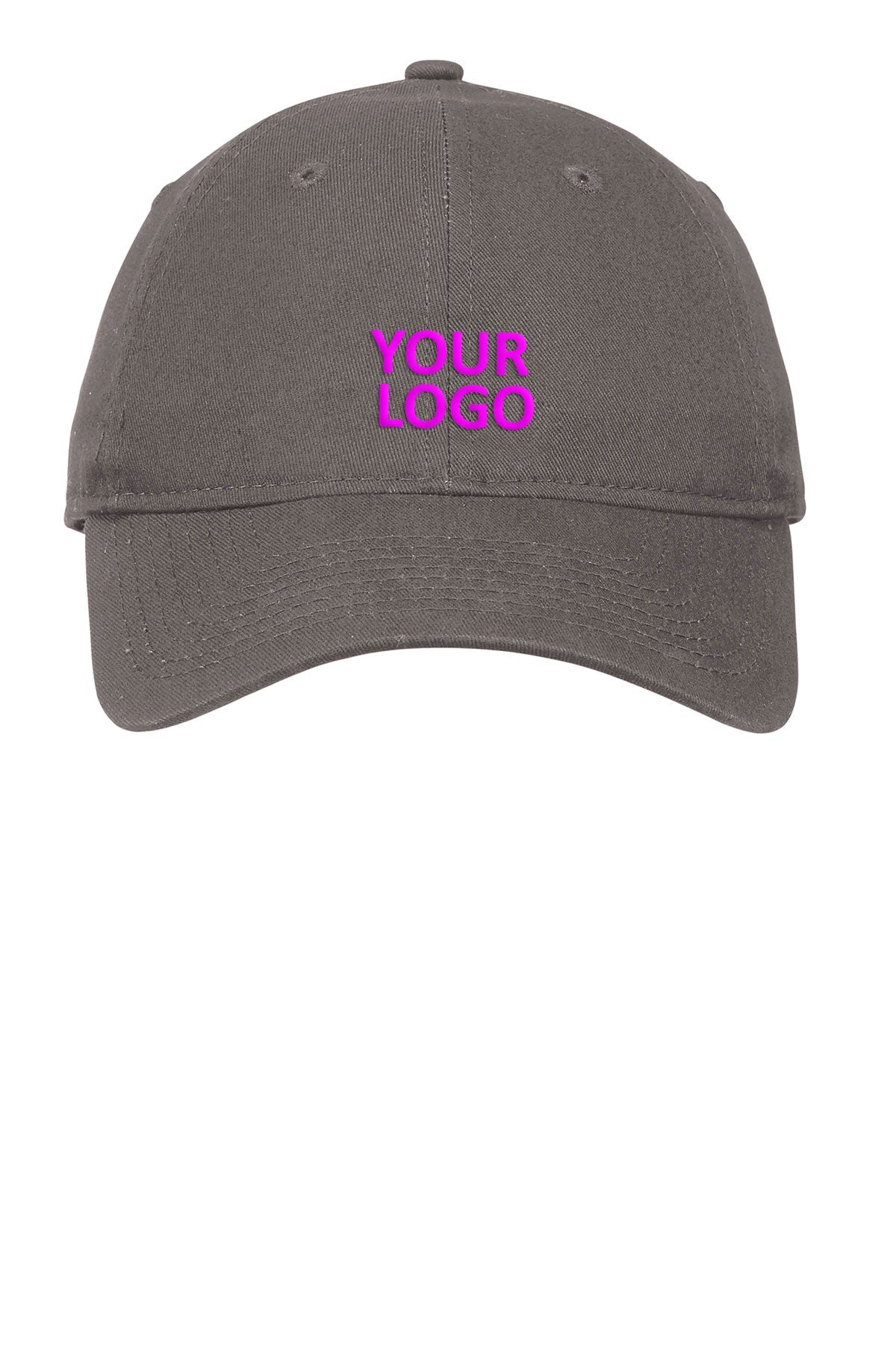 New Era Adjustable Unstructured Customized Caps, Graphite