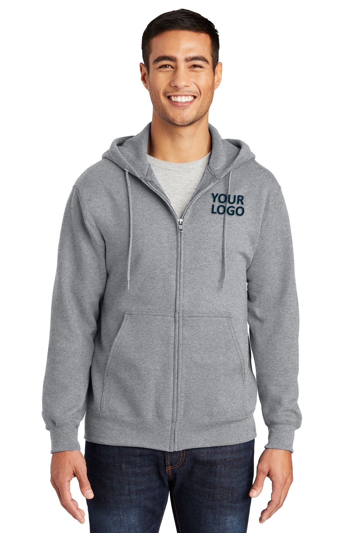 port & company athletic heather pc90zh custom embroidery sweatshirts