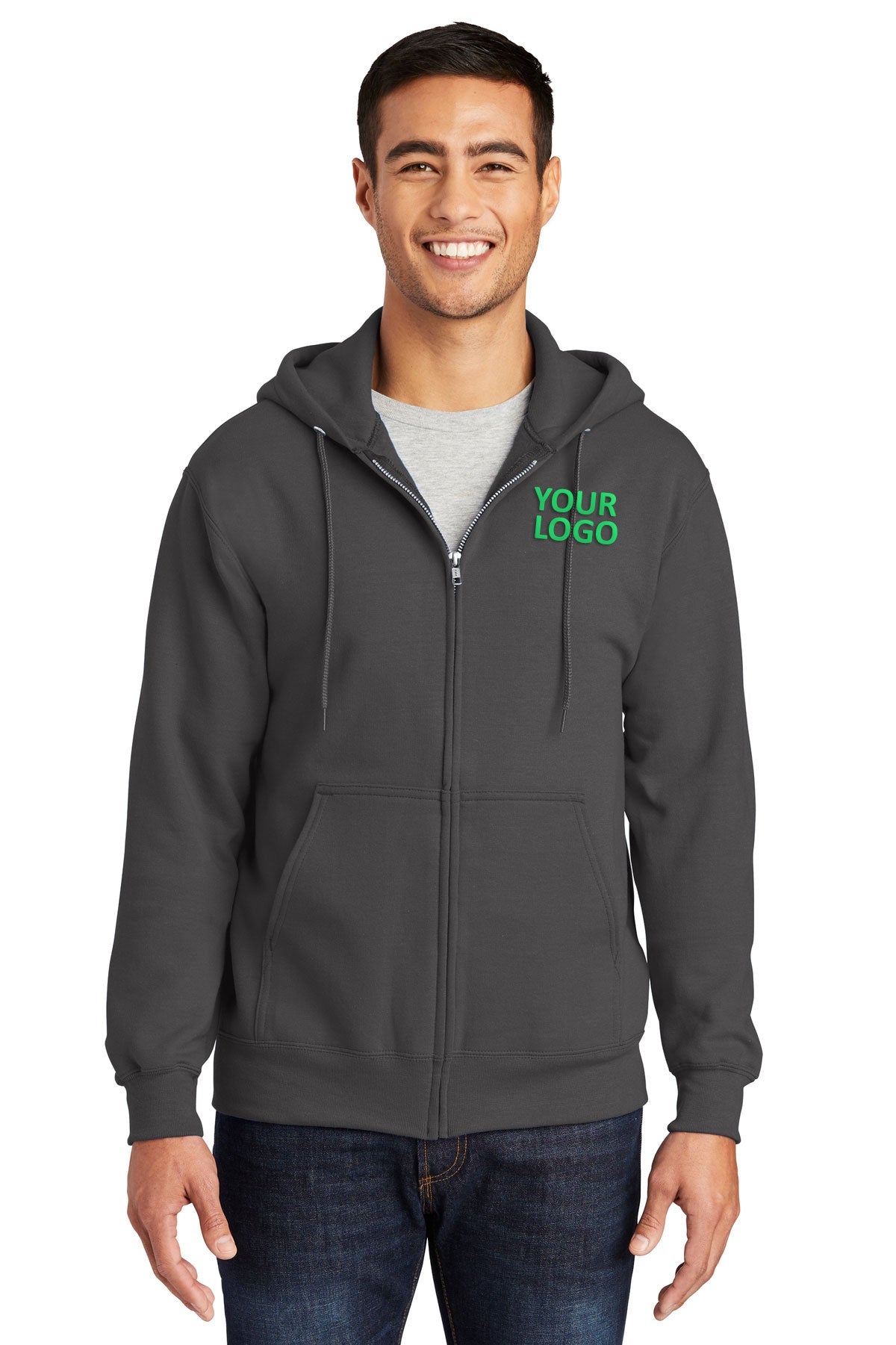 port & company charcoal pc90zh custom embroidery sweatshirts