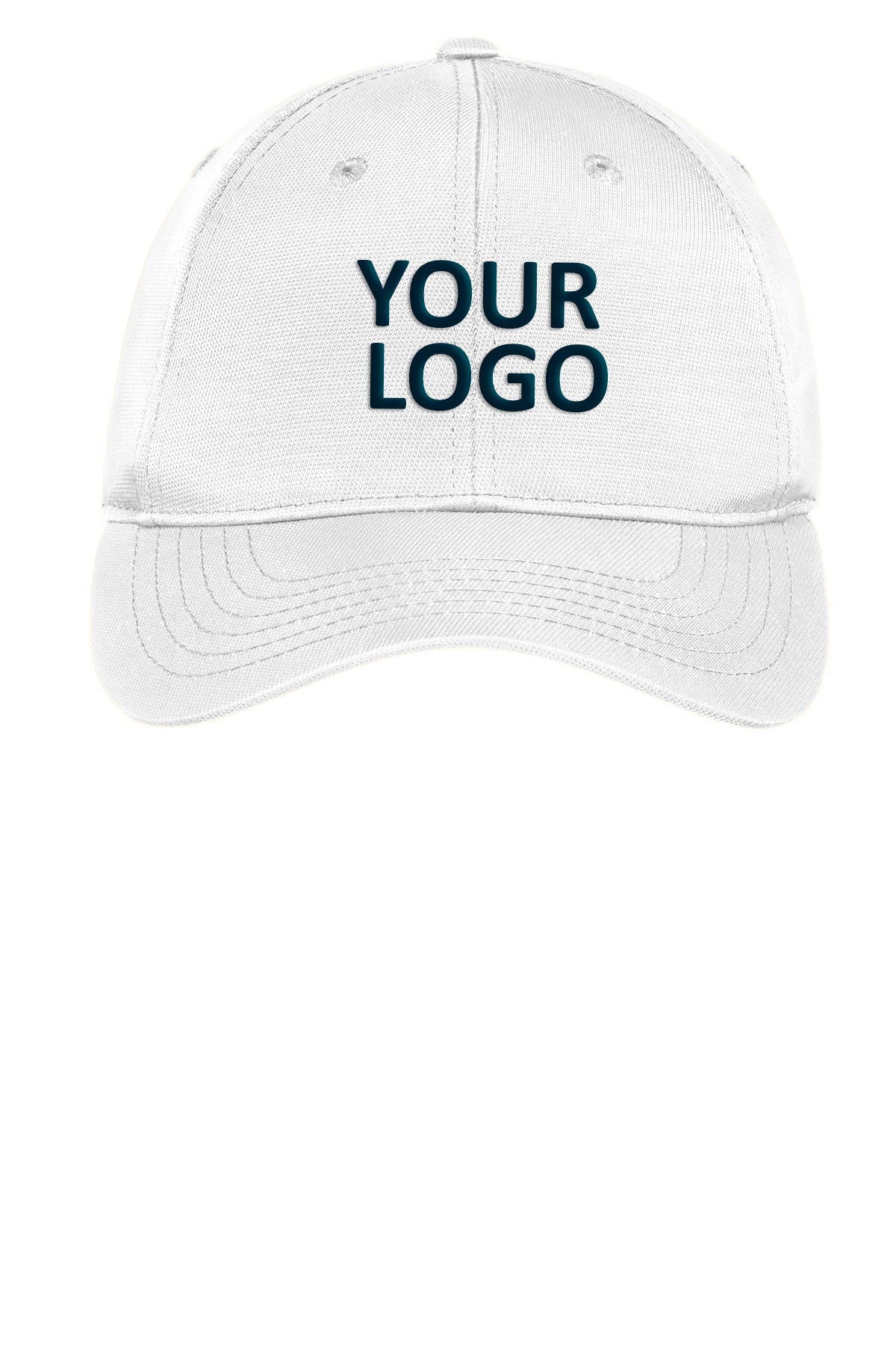 Sport-Tek Dry Zone Customized Nylon Caps, White