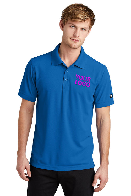 OGIO Caliber Customized Long Sleeve Polos, Electric Blue