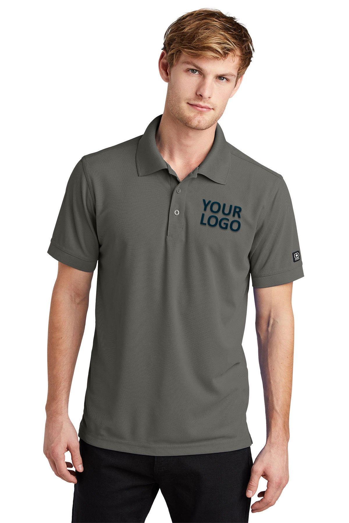 OGIO Rogue Grey OG101 polo shirts with custom logo
