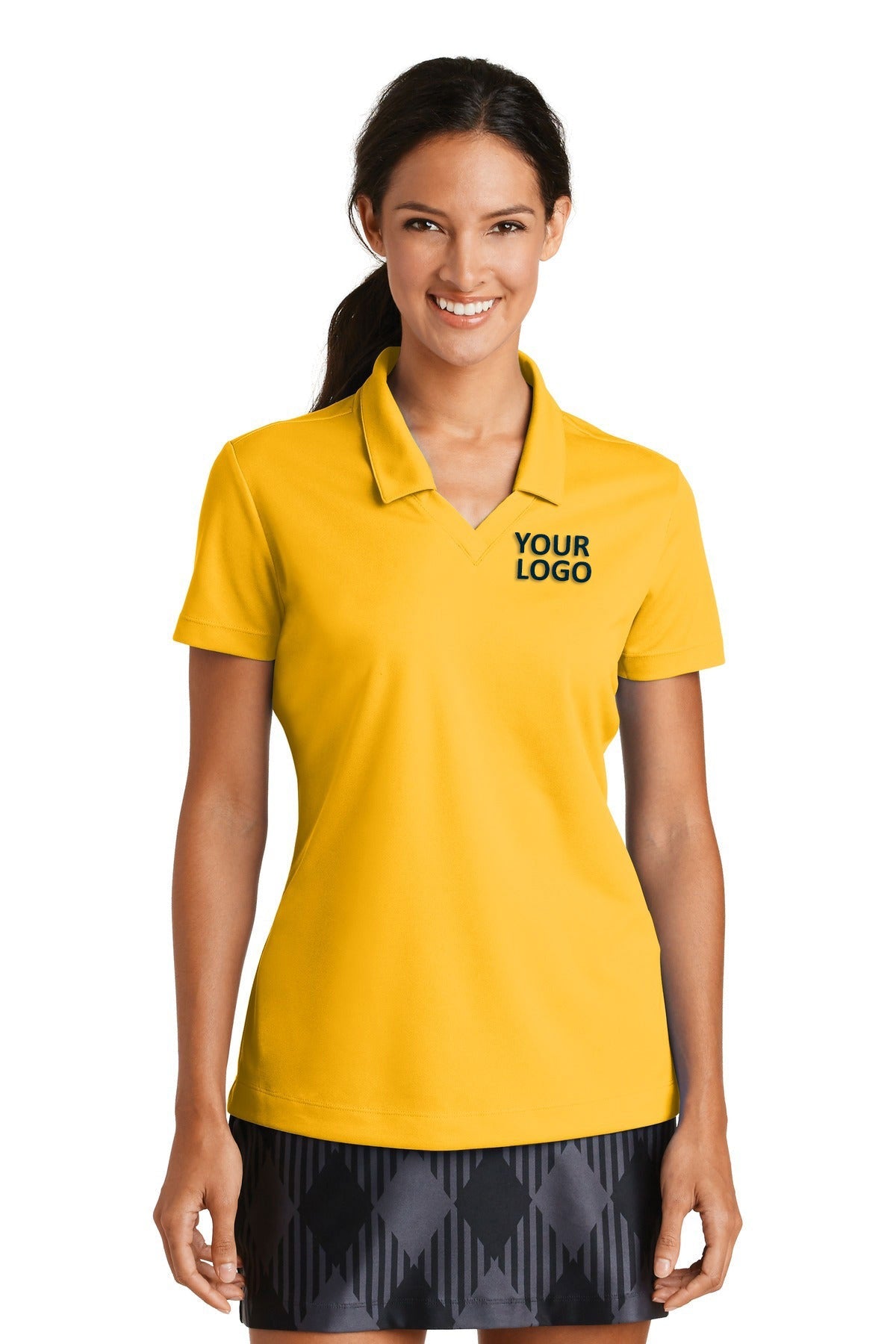 Nike Ladies Dri-FIT Micro Pique Custom Polos, University Gold [Myers Home Buyers]