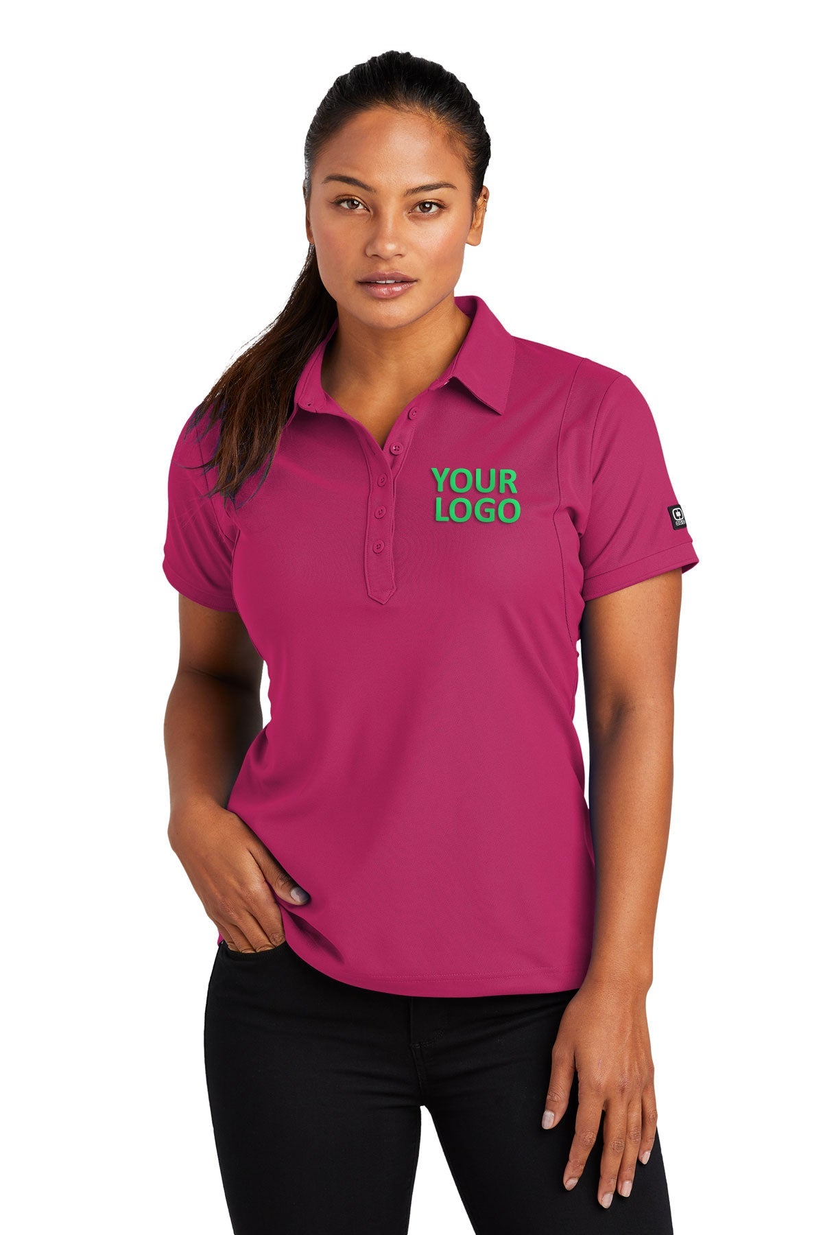 OGIO Pink Crush LOG101 corporate logo polo shirts