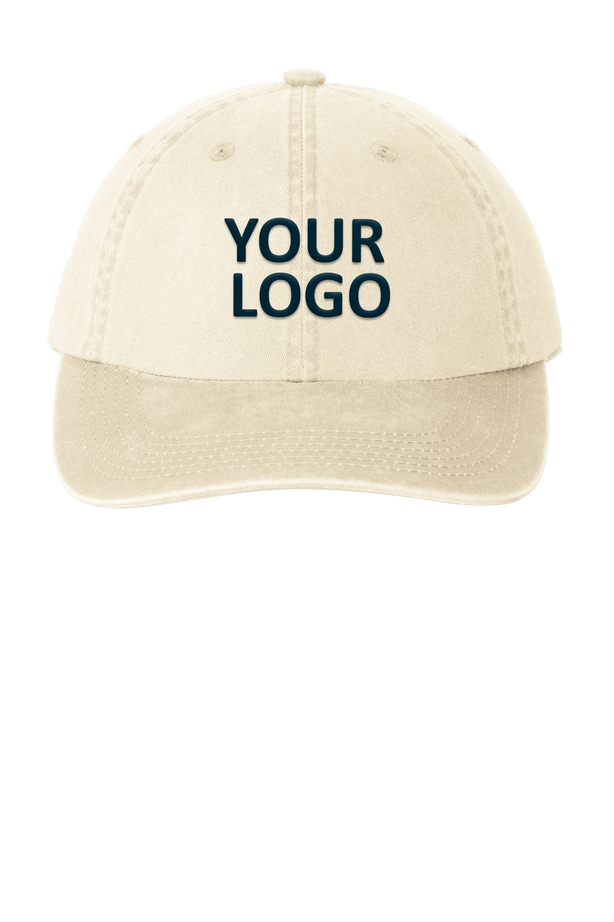 Port Authority Garment-Washed Custom Caps, Stone