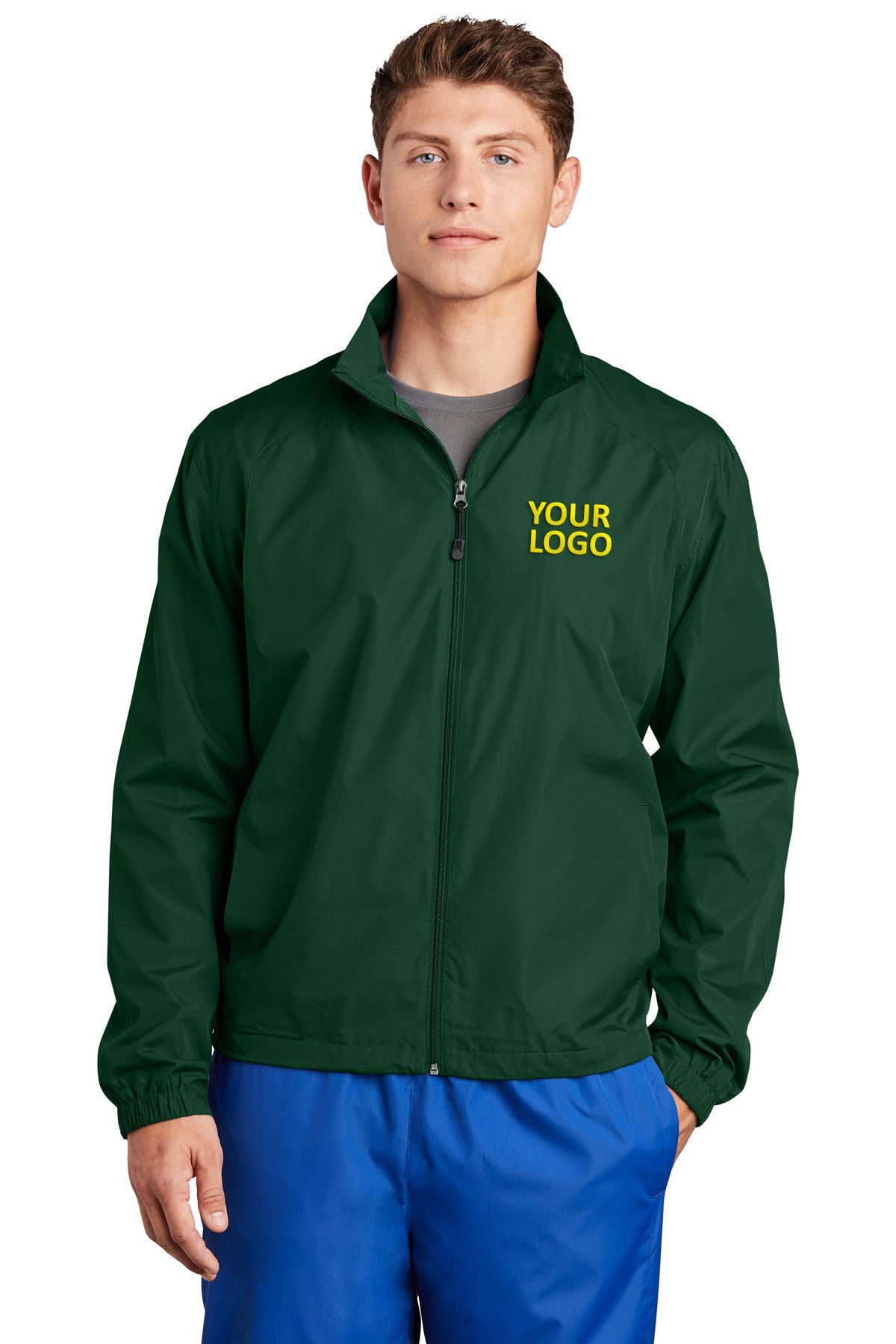 Sport-Tek Forest Green JST70 company embroidered jackets