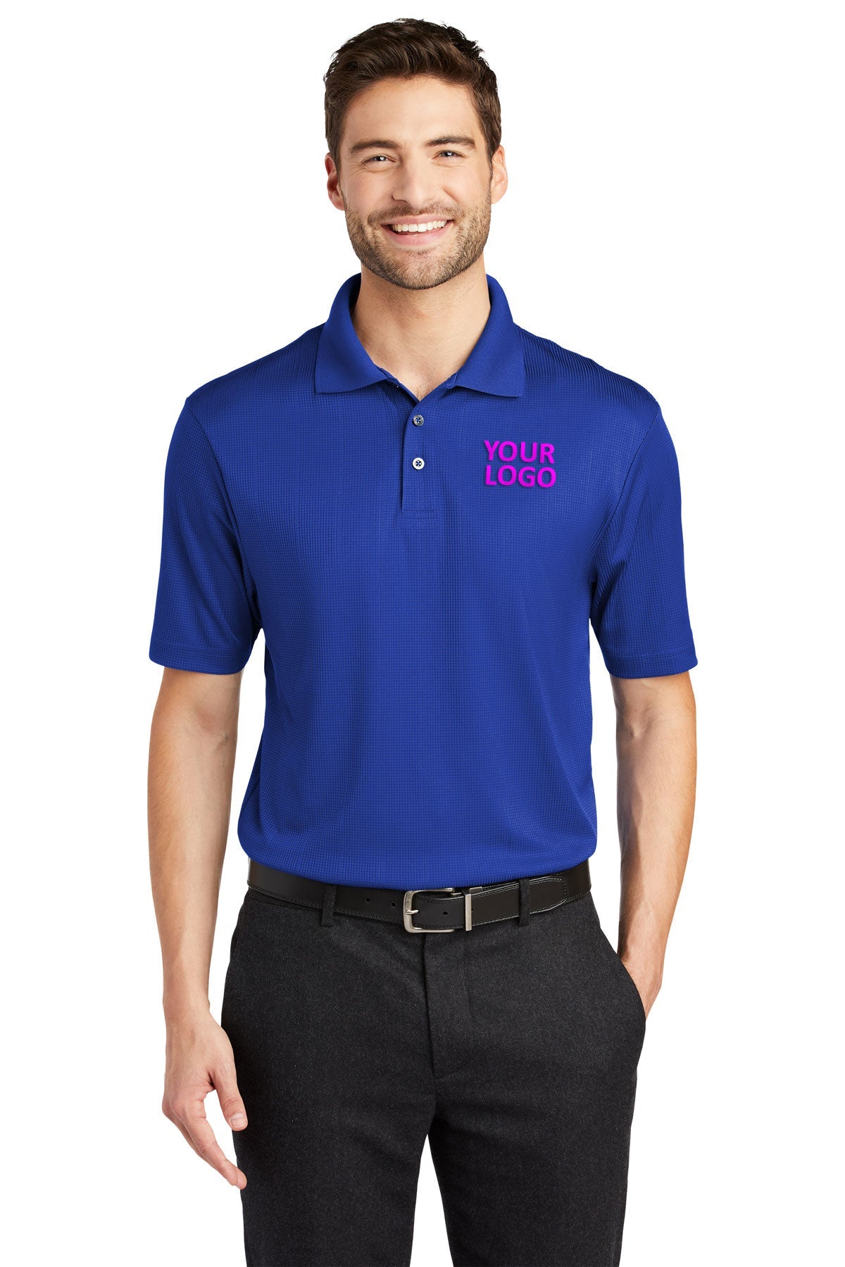 port authority hyper blue k528 work polo shirts with logo