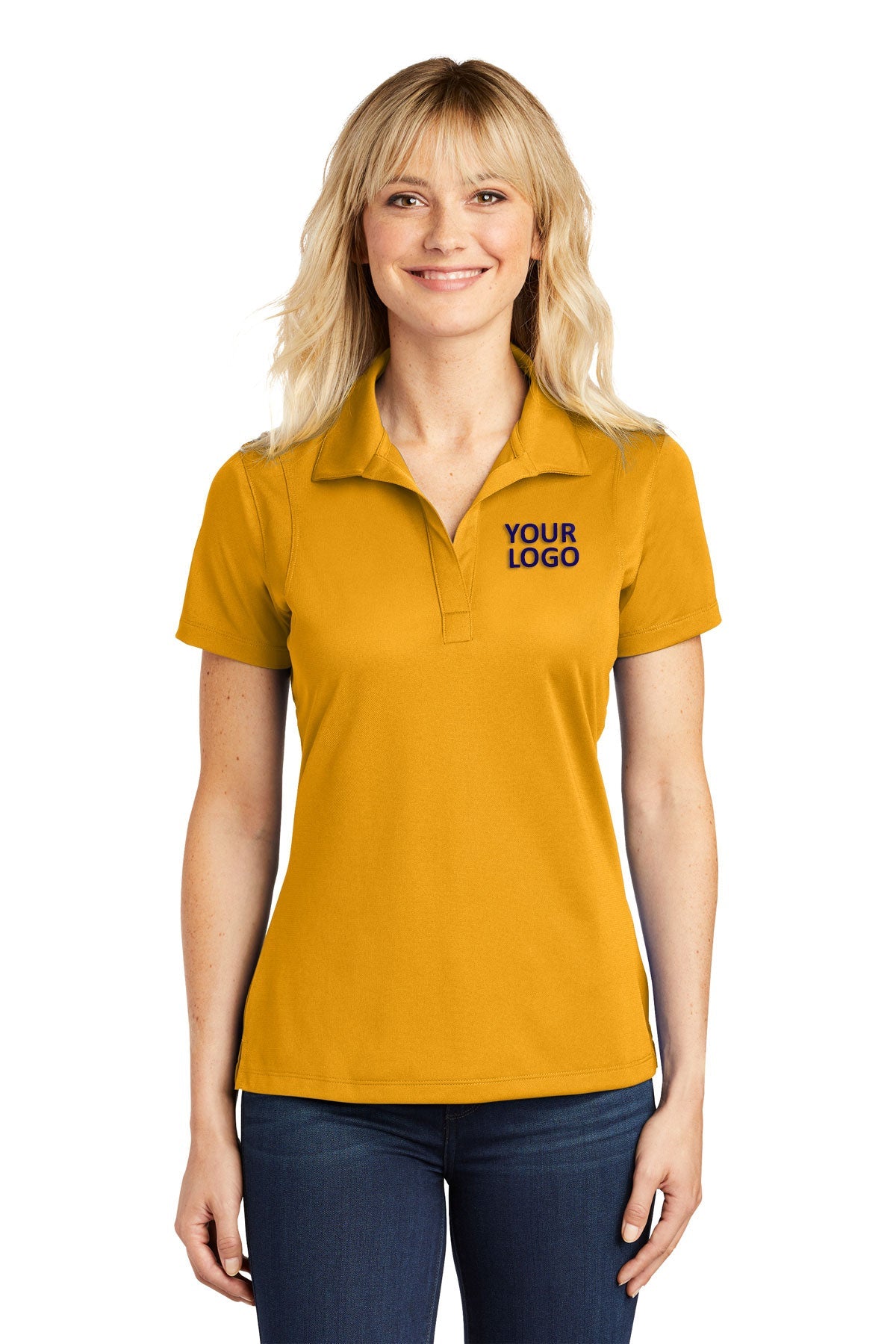 Sport-Tek Gold LST650 custom business polo shirts
