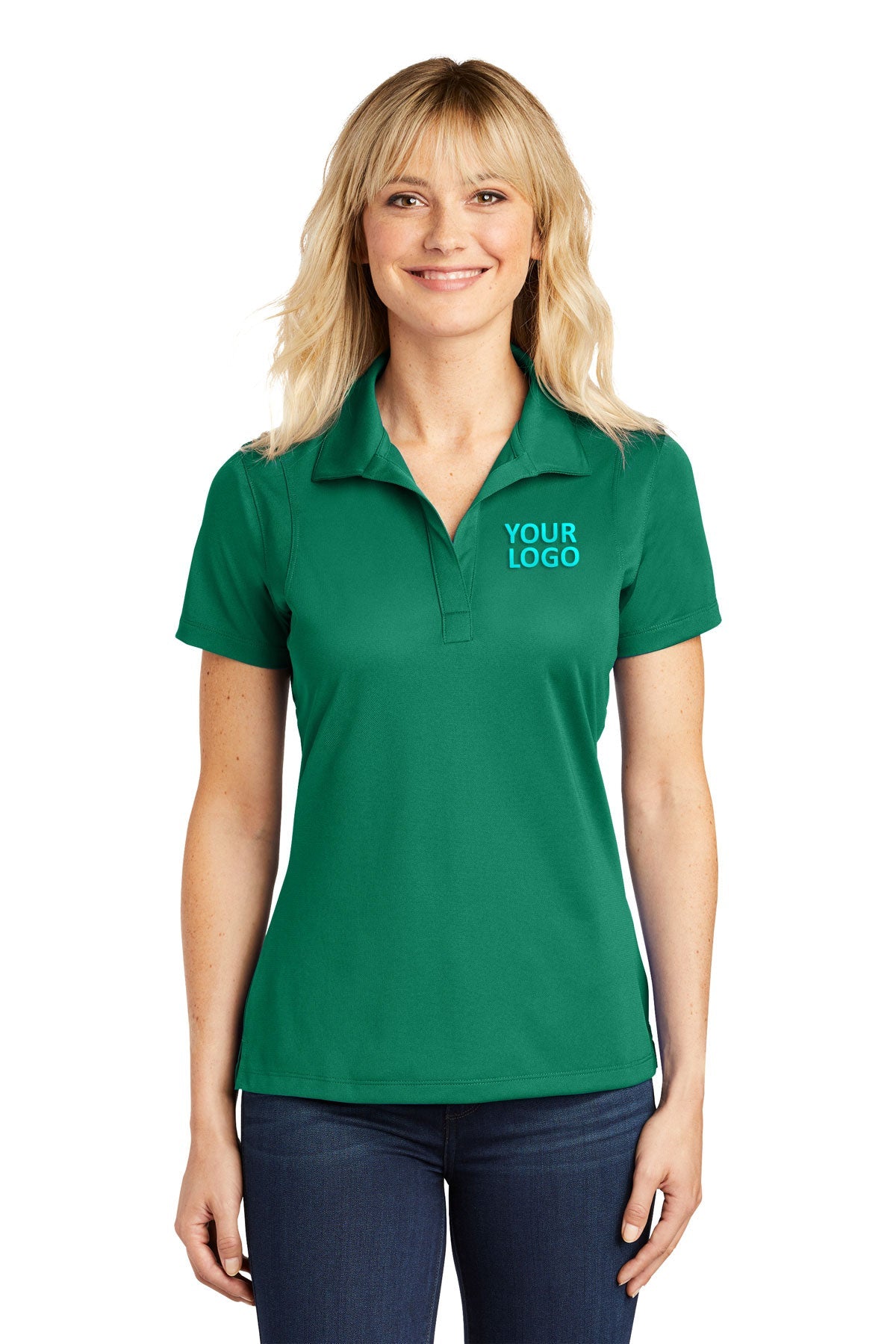 Sport-Tek Kelly Green LST650 custom business polo shirts