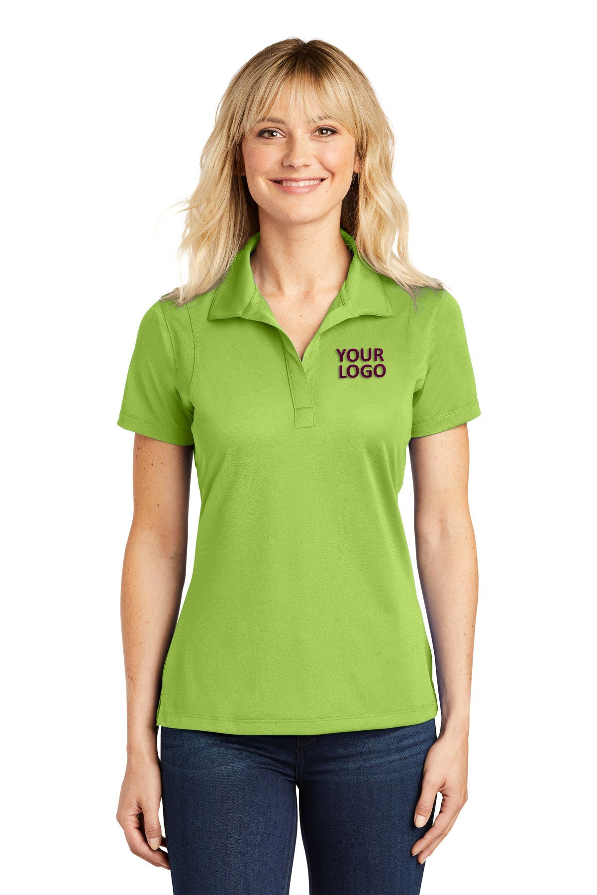 Sport-Tek Lime Shock LST650 custom business polo shirts