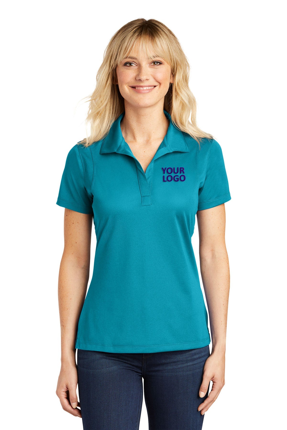 Sport-Tek Tropic Blue LST650 custom polo shirts for business