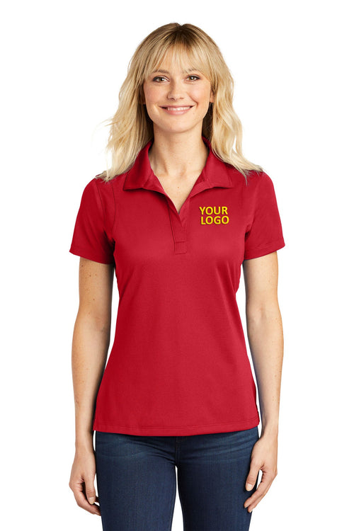 Sport-Tek Micropique Branded Sport-Wick Polos, True Red