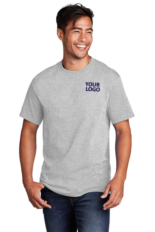 Port & Company Ladies Custom Core Cotton Tee's, Ash