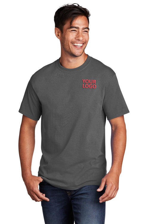 Port & Company Core Cotton Custom Pocket Tee's, Charcoal