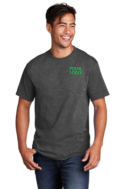 Port & Company Ladies Branded Core Cotton Tee's, Dark Heather Grey