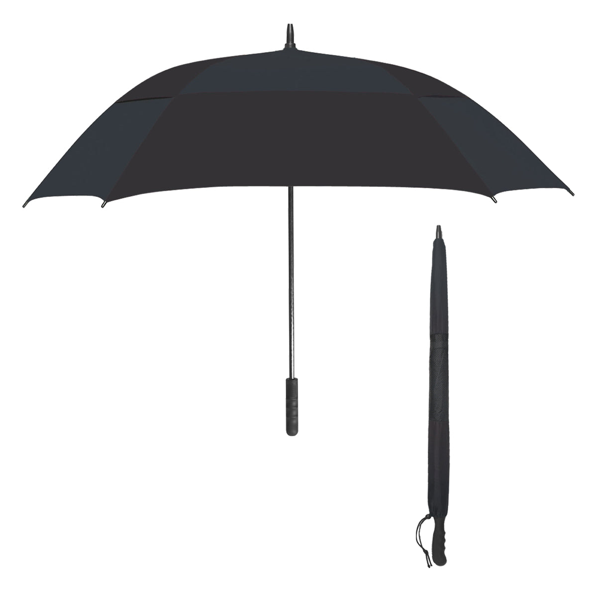 60" Arc Square Umbrella, Black [Fellowes Brands]