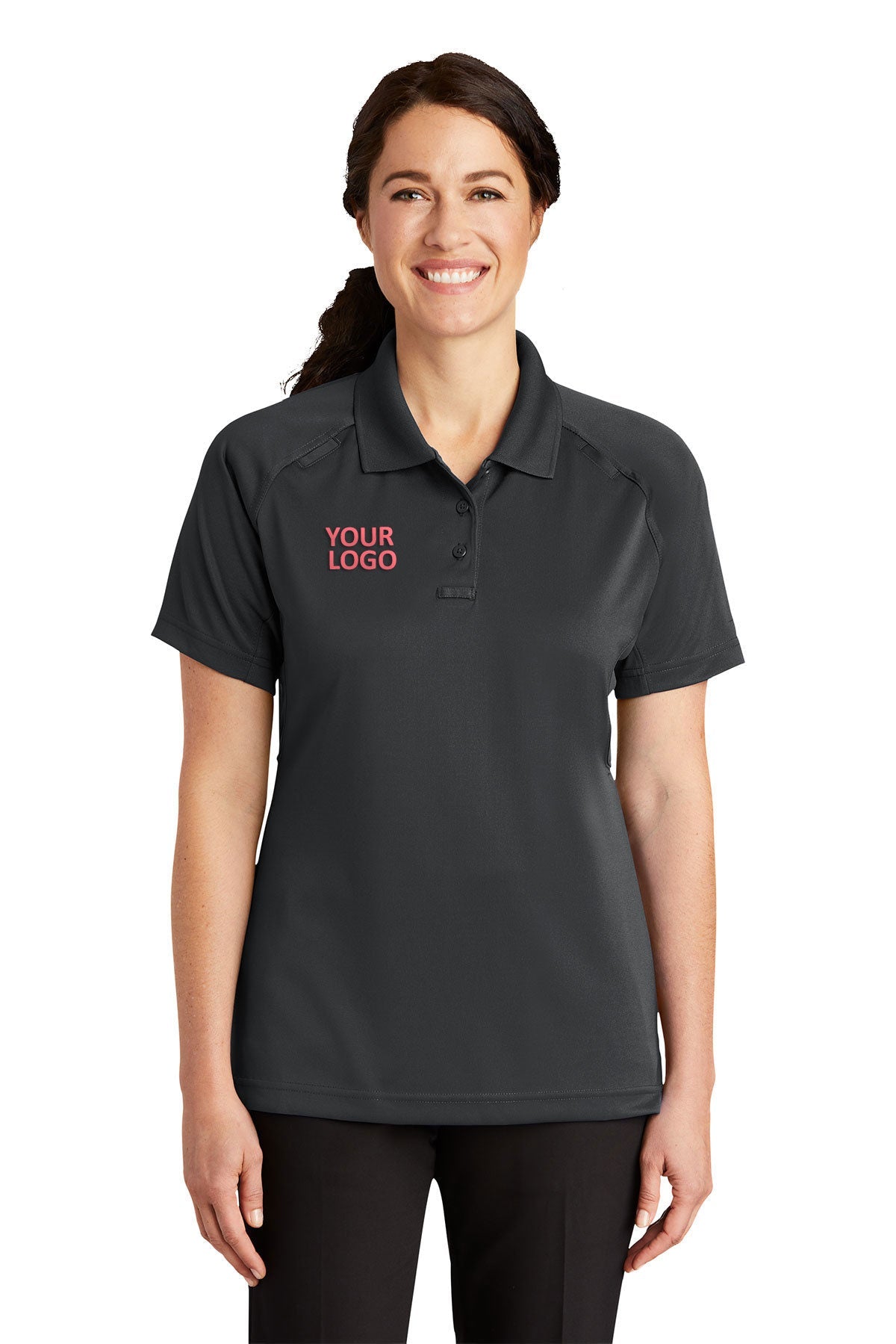 CornerStone Charcoal CS411 polo shirts custom logo