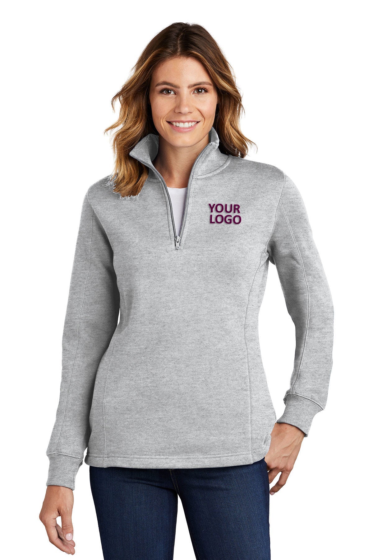 Sport-Tek Athletic Heather LST253 printed sweatshirts for business