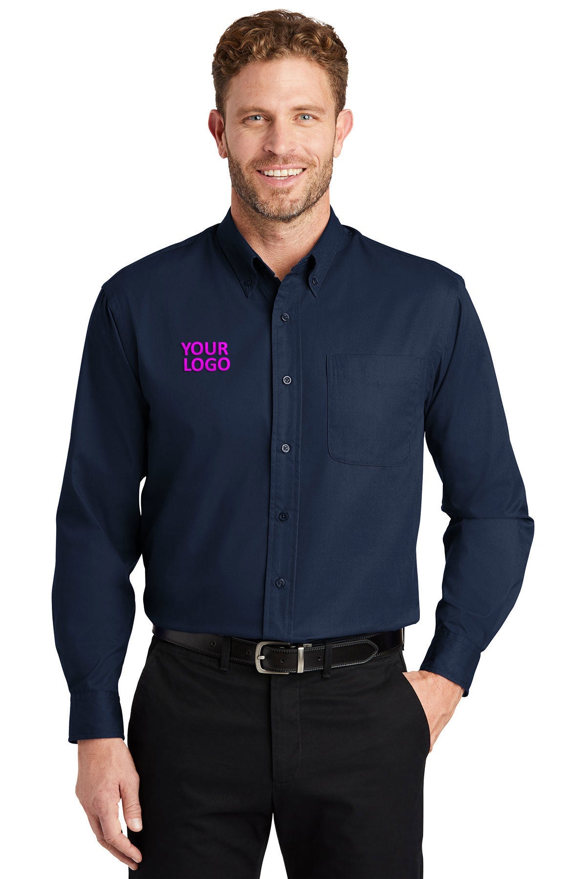 CornerStone Navy SP17 custom logo shirts