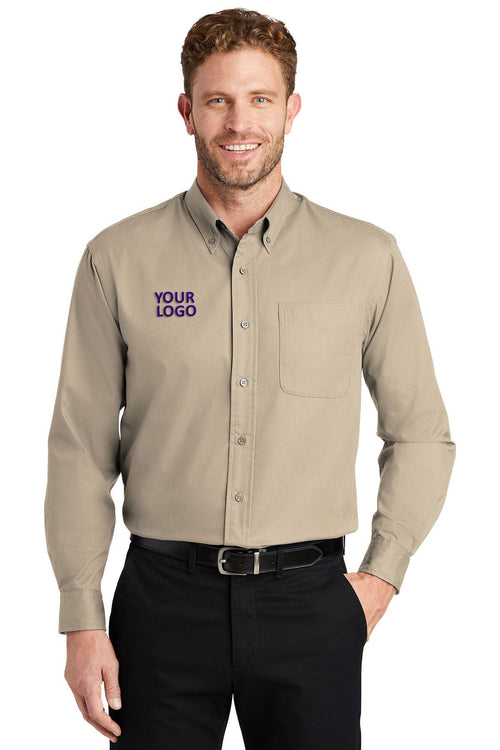 CornerStone Short Sleeve SuperPro Twill Shirt, Stone