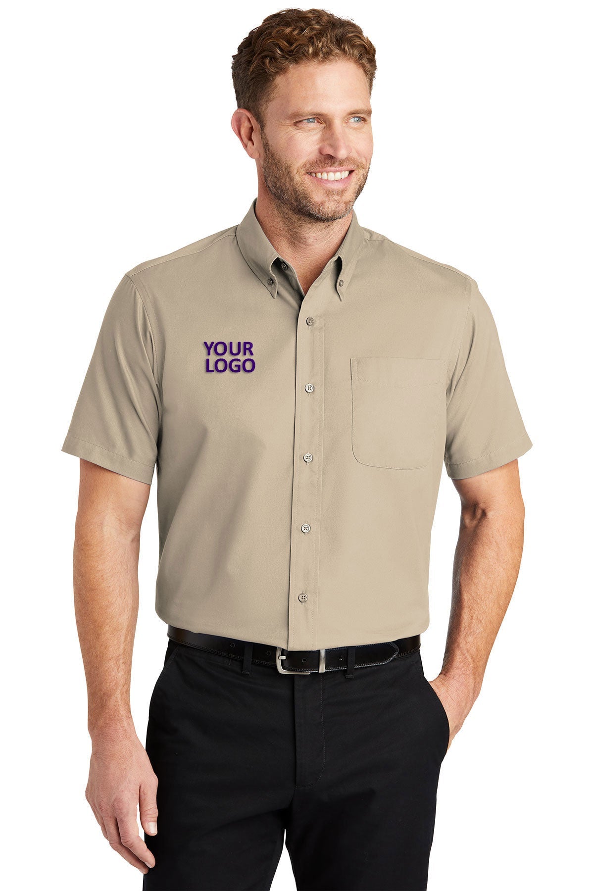 CornerStone Stone SP18 work shirts with logo