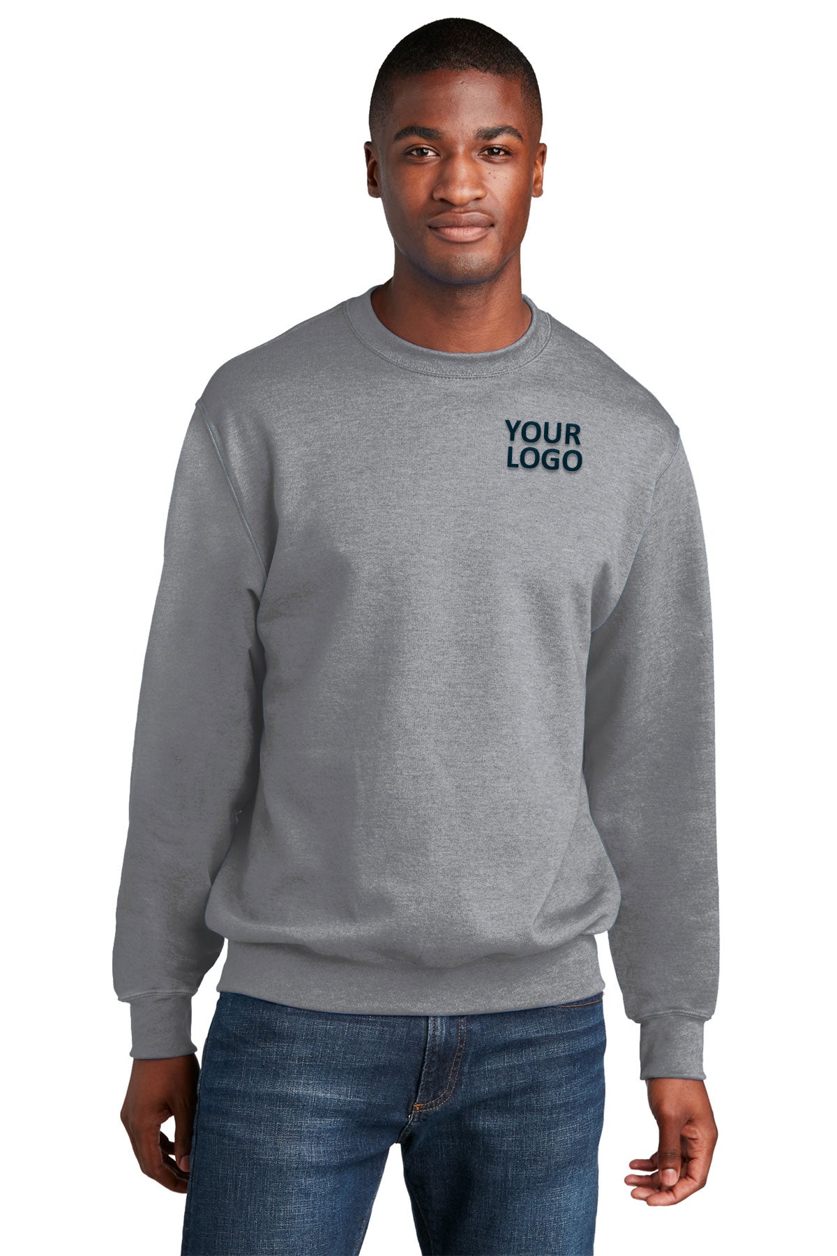 port & company athletic heather pc78 custom sweatshirts for business