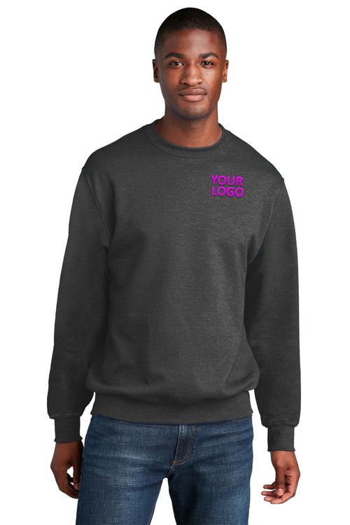 Port & Company Core Fleece Customized Hoodies, Dark Heather Grey