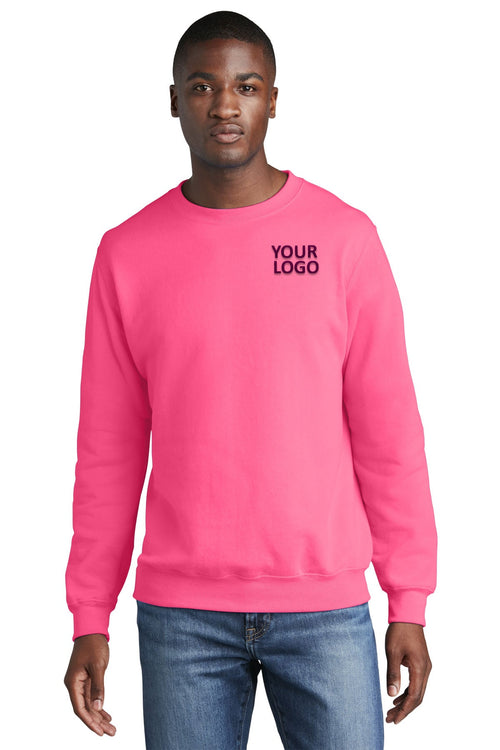 Port & Company Core Fleece Branded Blankets, Neon Pink