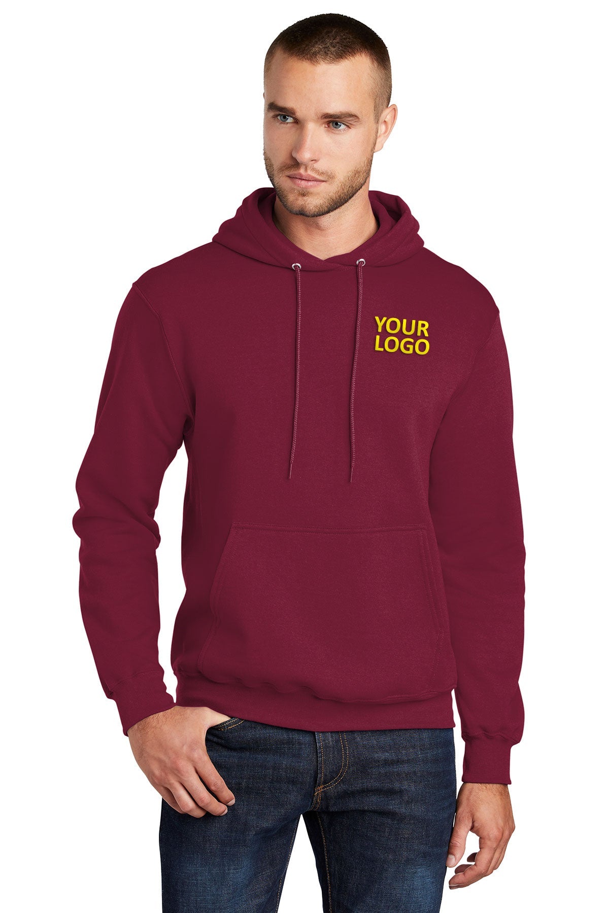 port & company cardinal pc78h custom sweatshirts for business
