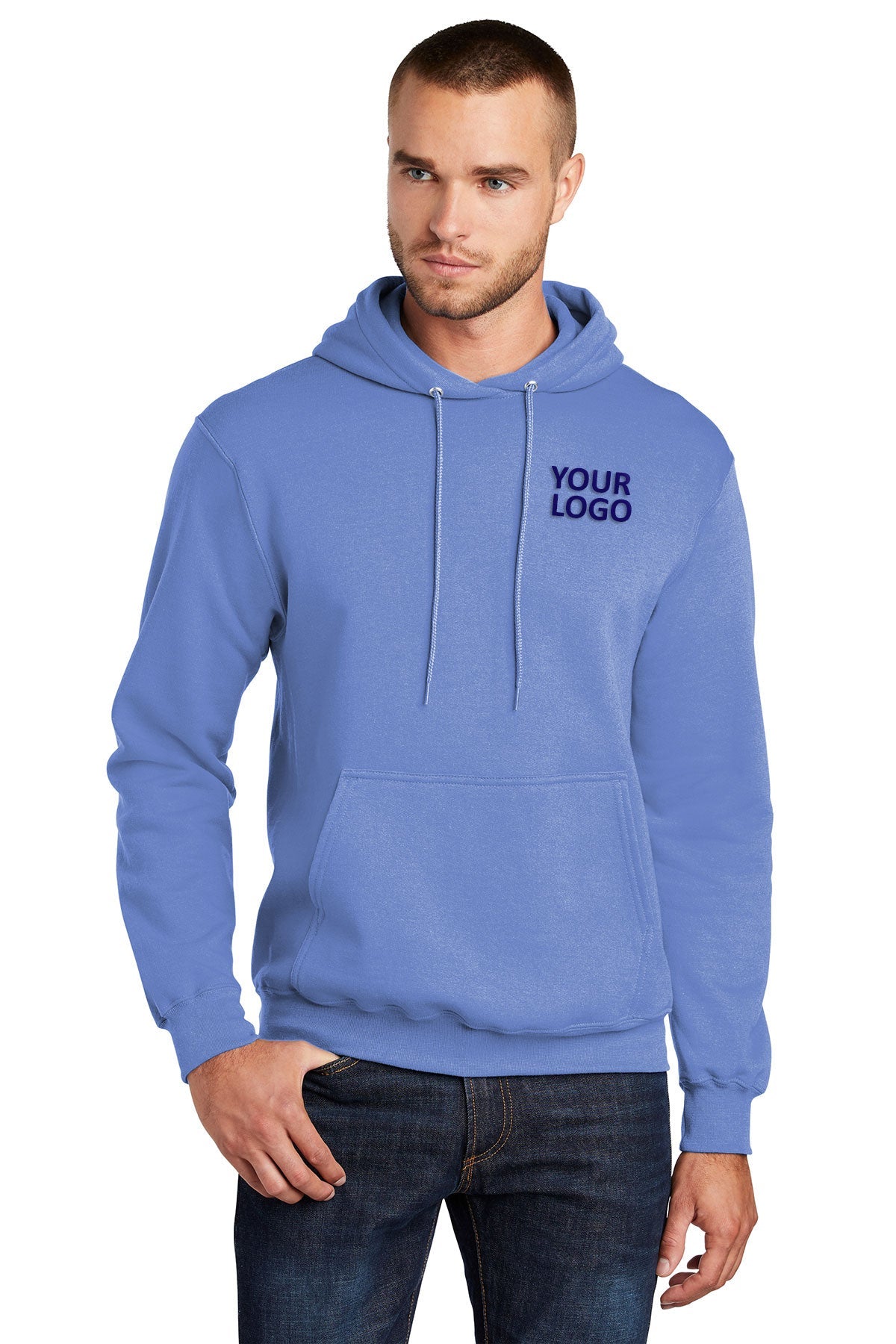 port & company carolina blue pc78h custom sweatshirts for business