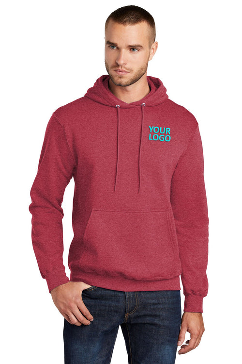 Port & Company Core Fleece Customized Sweatshirts, Heather Red
