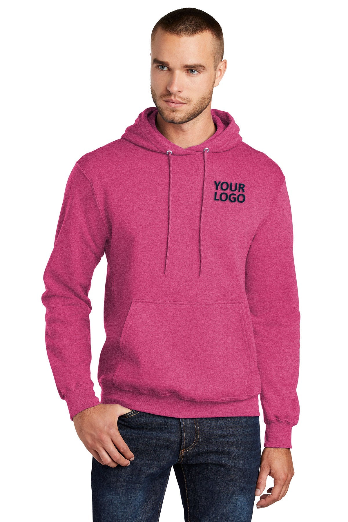 port & company heather sangria pc78h sweatshirts custom logo