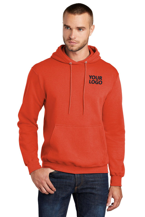 Port & Company Core Fleece Customized Zip Hoodies, Orange