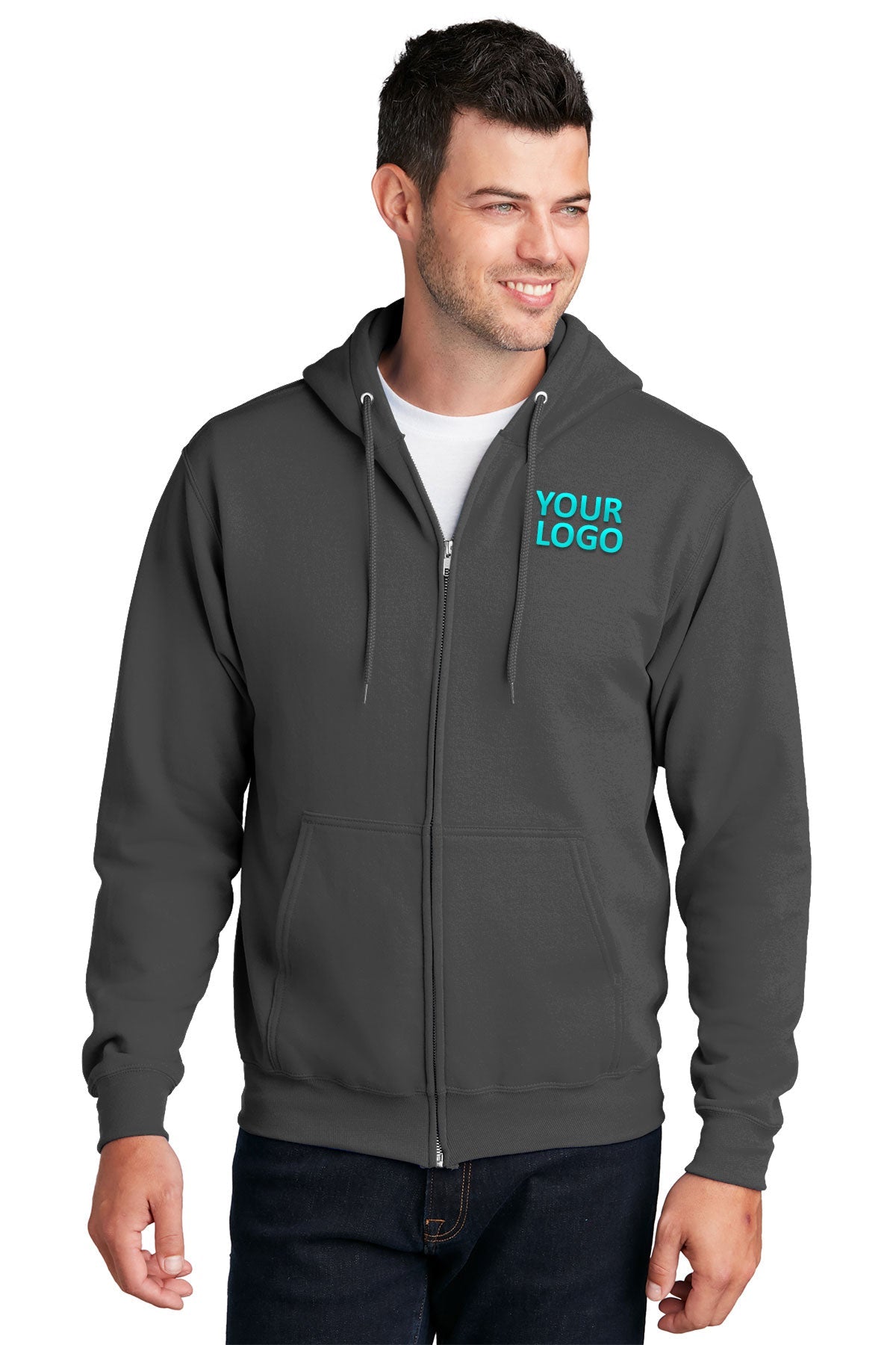 port & company charcoal pc78zh custom work sweatshirts