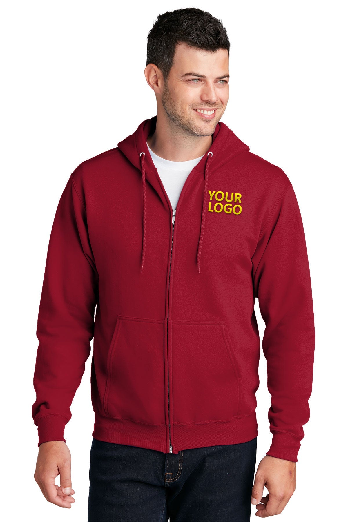 port & company red pc78zh custom sweatshirts for business