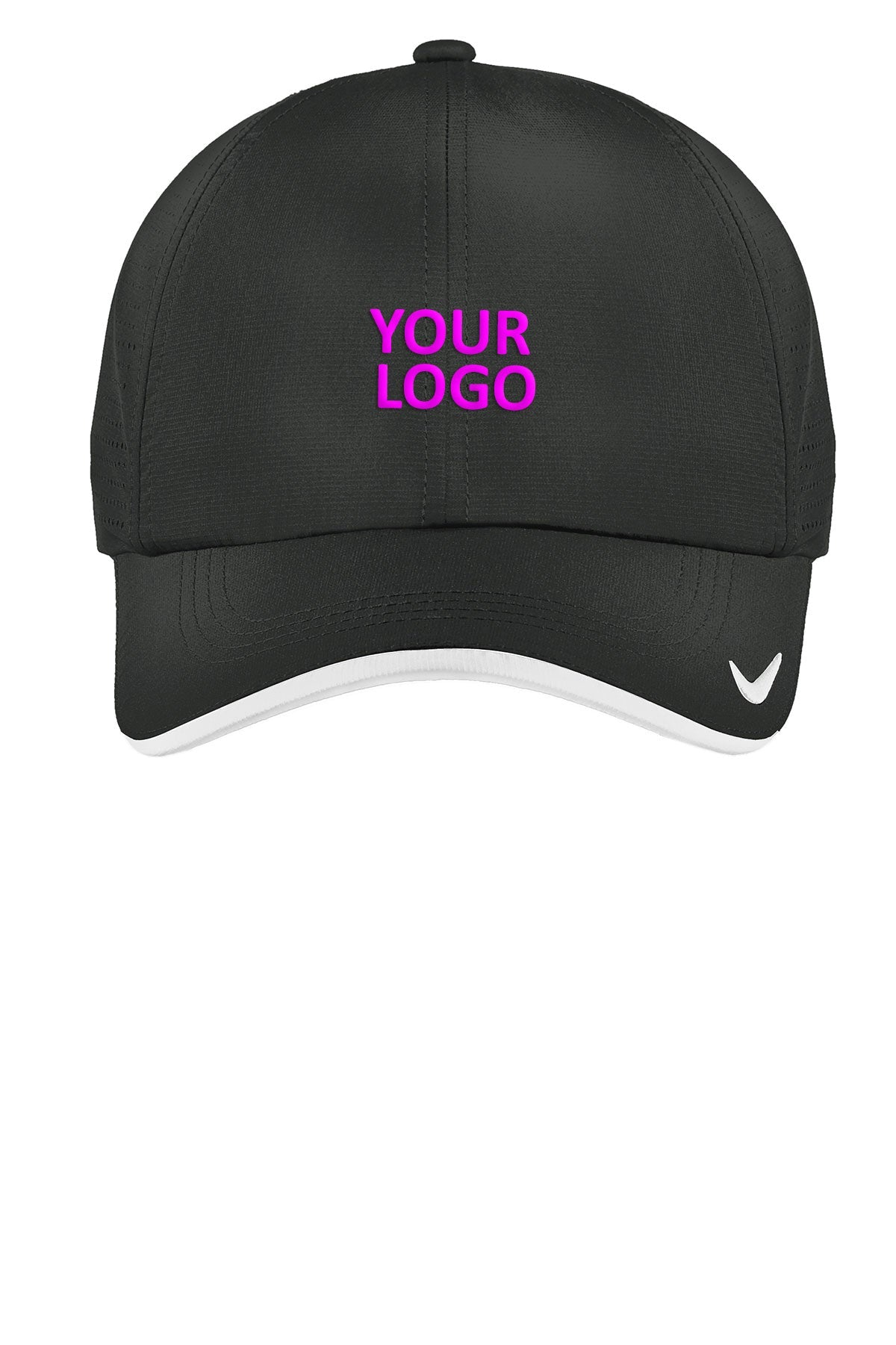 Nike Dri-FIT Swoosh Perforated Customized Caps, Anthracite