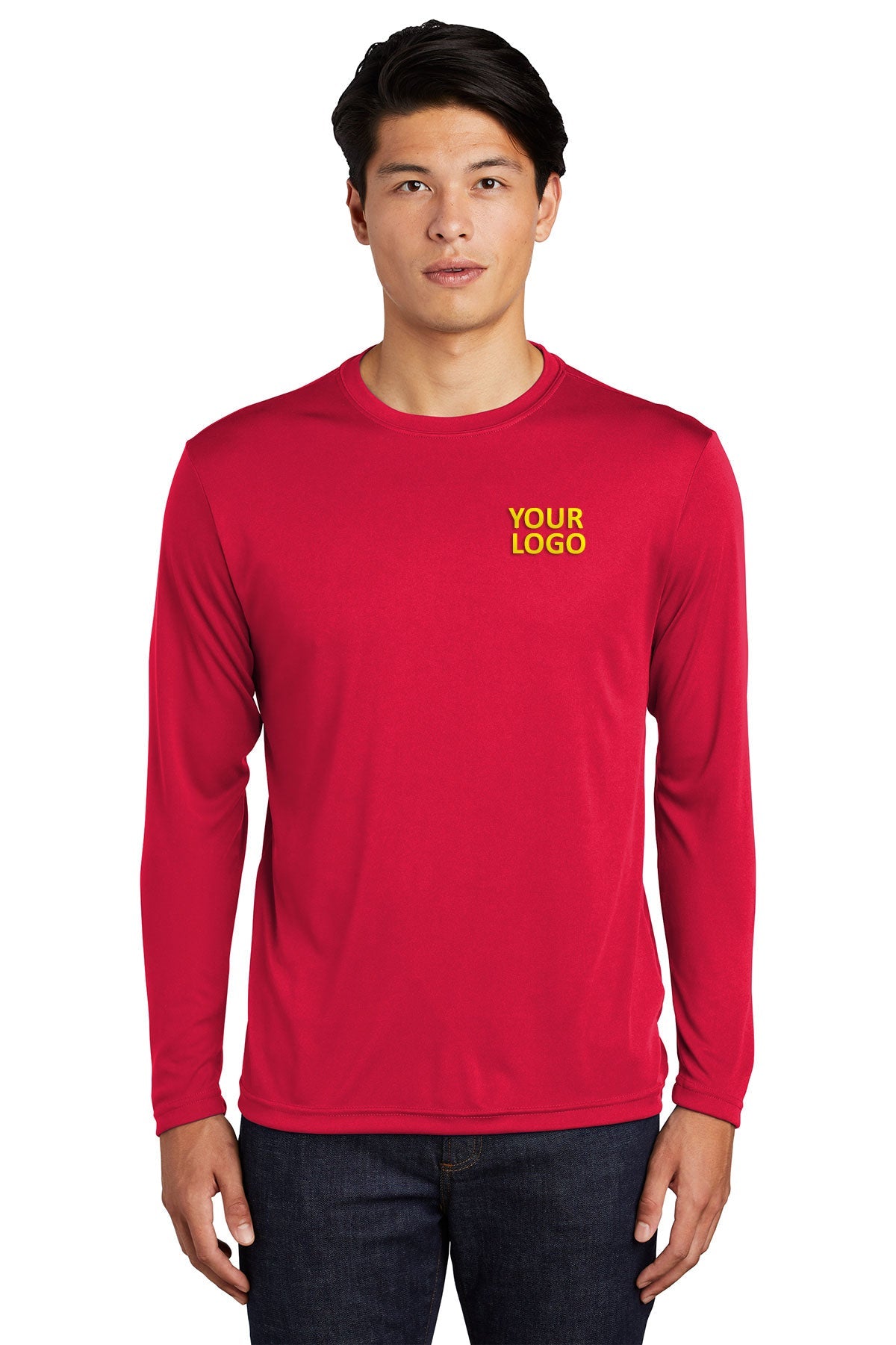 Sport-Tek Long Sleeve PosiCharge Branded Competitor Tee's, True Red